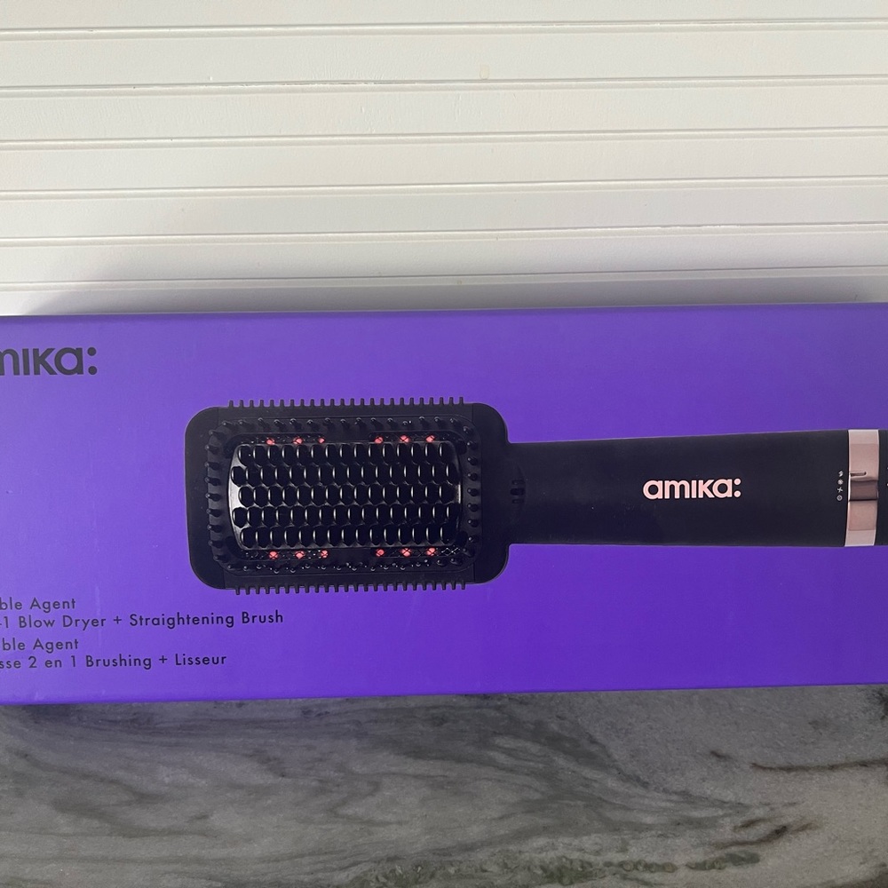 Amika Double Agent - 2 in 1 Blow Dryer/straightening brush